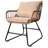 4-Piece Wicker Patio Conversation Set with Cushions - Outdoor Seating for 4-2076649227