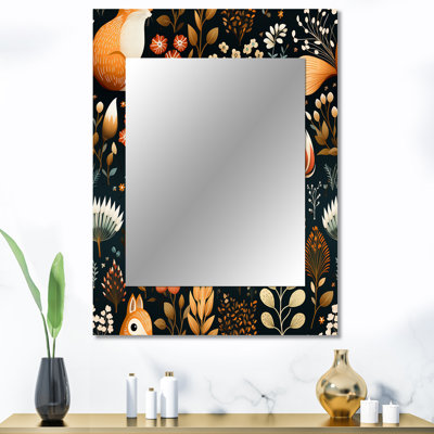Arroe Squirrel Delight - miroir décoratif imprimé animal, miroir mural imprimé animal, impression d'art en métal