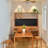 59.06" Cherry Wood Sideboard, Modern Minimalist Pull-Out Extendable Dining Table Cabinet