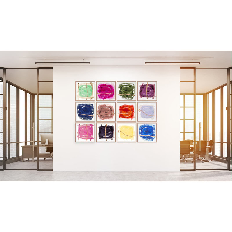 «Wabi Sabi Fuchsia» par ZBC House Art - peinture à cadre flottant