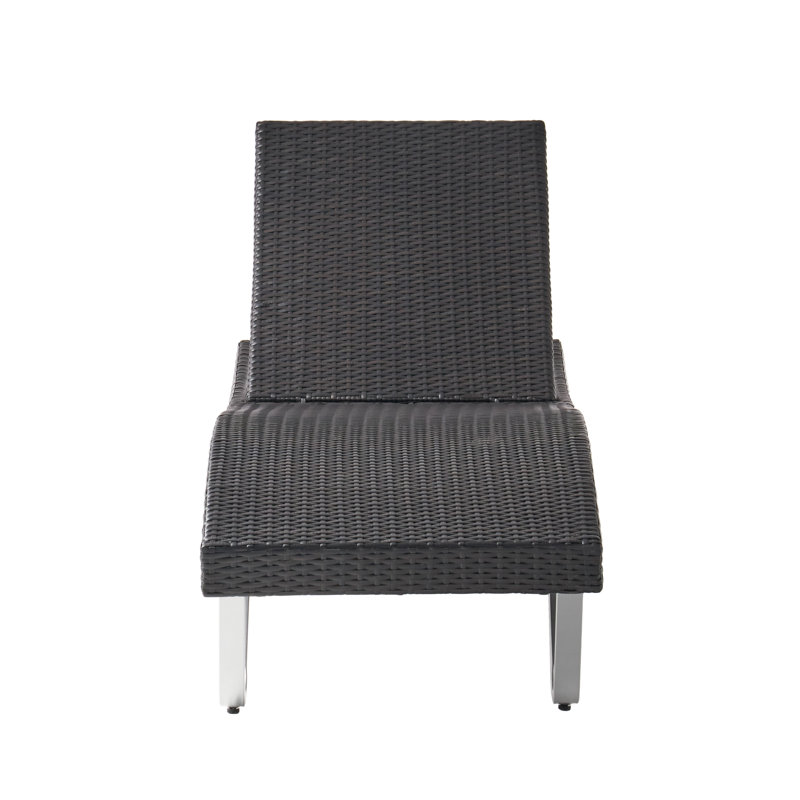 Chaise longue inclinable 77,25 po Leyt, Brun