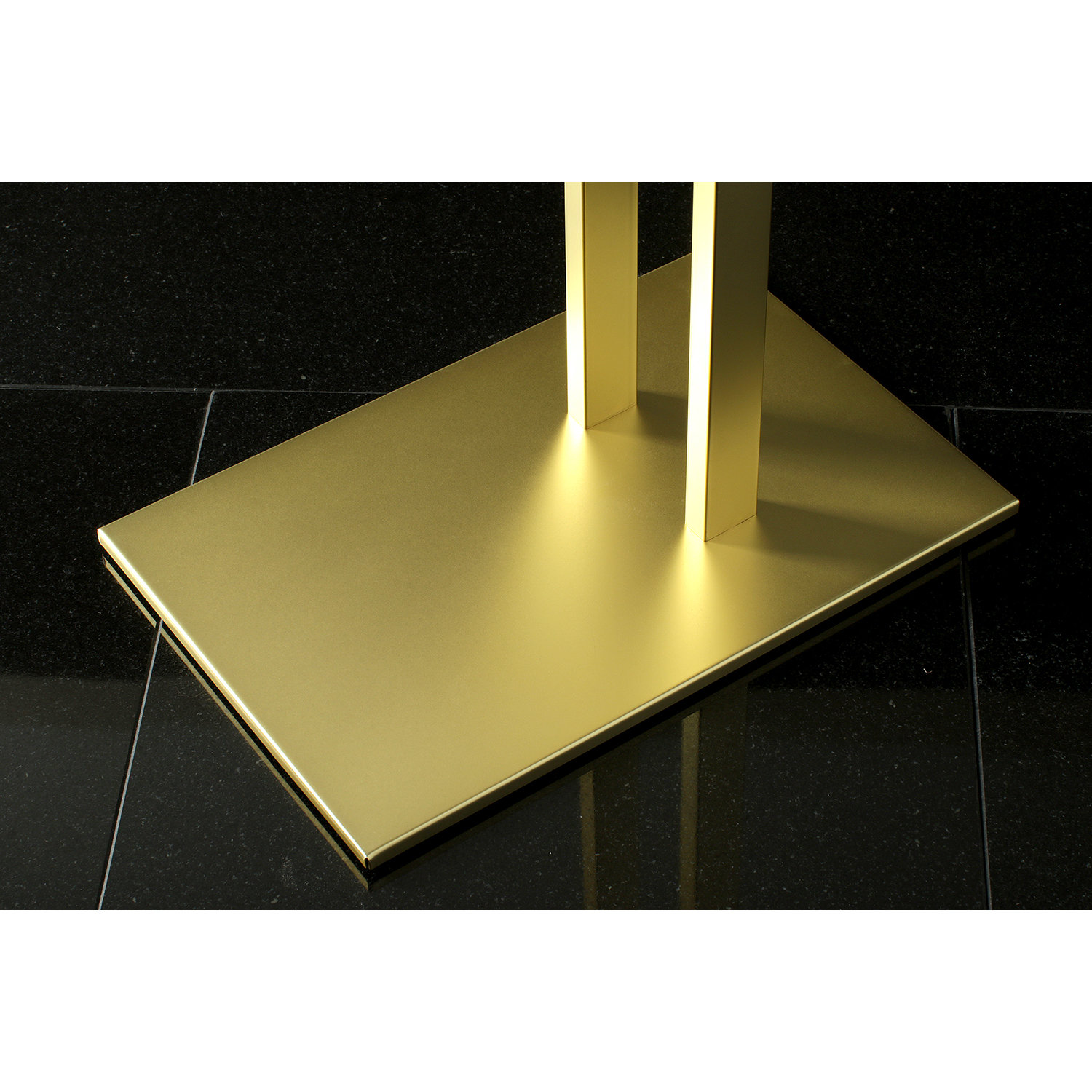 Edenscape Freestanding Dual Towel Stand, Satin Brass