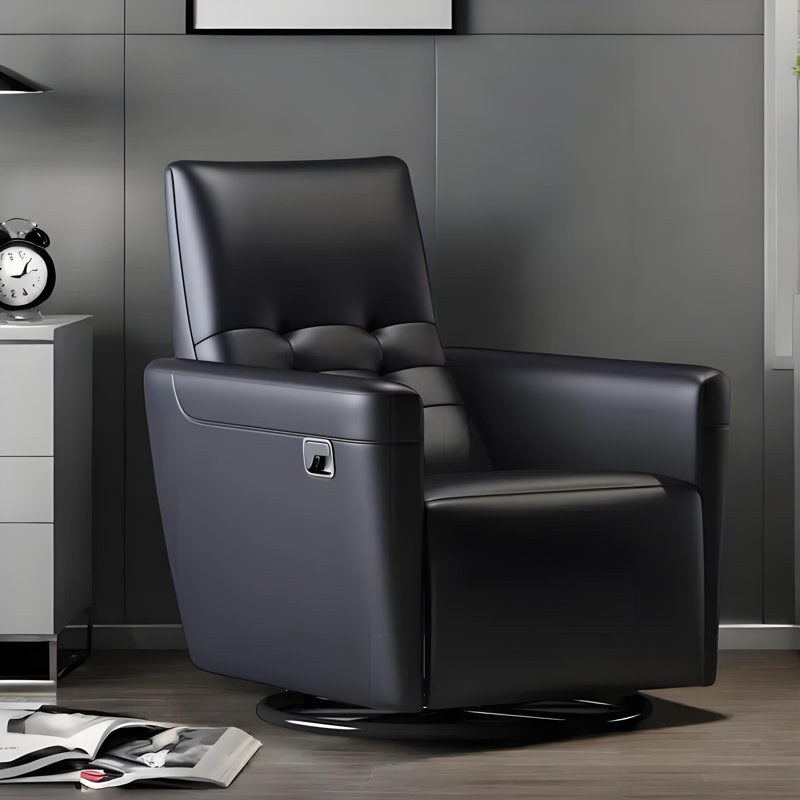 Quality fashion sofa rotation casual lazy recliner, Black