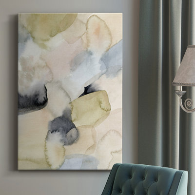Salmon Rocks I - peinture sur toile tendue