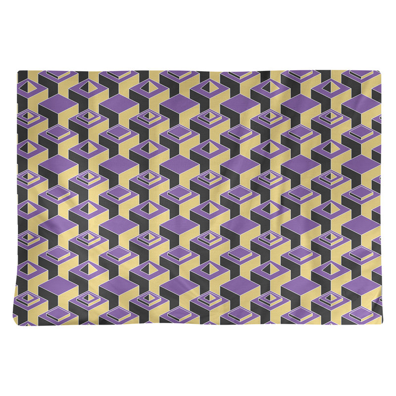 Napperon classique en coton 18 po Skyscraper, Mauve/jaune, polyester