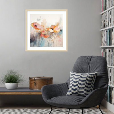 «Meadow of Floral Delights I» par Irena Orlov, impression sur bois encadrée