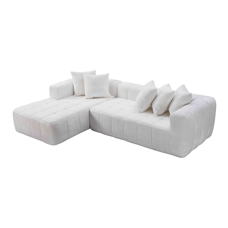 Canapé modulaire 107,9 "avec canapé en L et méridienne en L 107,9"