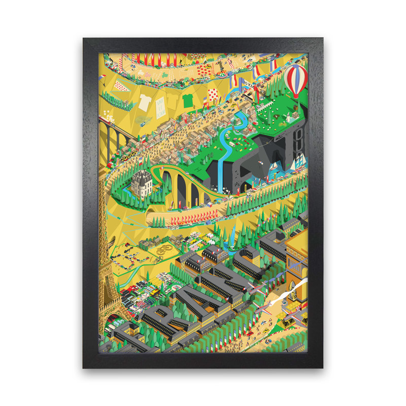 Isometris TDF - Print, 30cm H x 21cm W x 3cm D, Black Framed