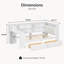 Lit plateforme en bois blanc beige, bureau de chargement avec tiroirs de rangement-1647238880-1647238910