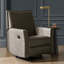 Fauteuil inclinable manuel berçant en cuir Jerseyville-1351637238