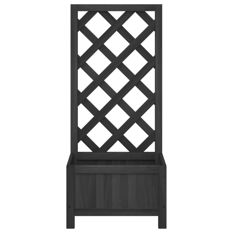 Wood Pot Planter, 35.4" H x 15.7" W x 11.8" D, Black