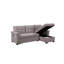 Canapé-lit modulaire réversible gris clair 84 po avec rangement Nathan-121051987
