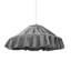 16cm H Velvet Dome Pendant Shade ( No Direct Attachment Method ) in Grey
