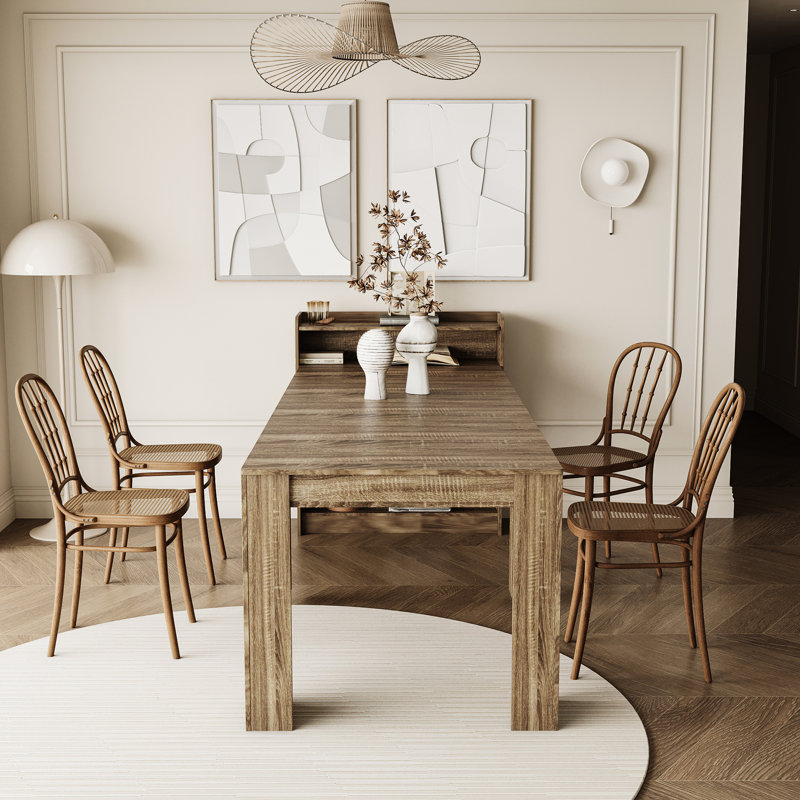 Table de salle à manger extensible avec rangement, convient à différentes tailles de rangement pour différentes pièces de la maison