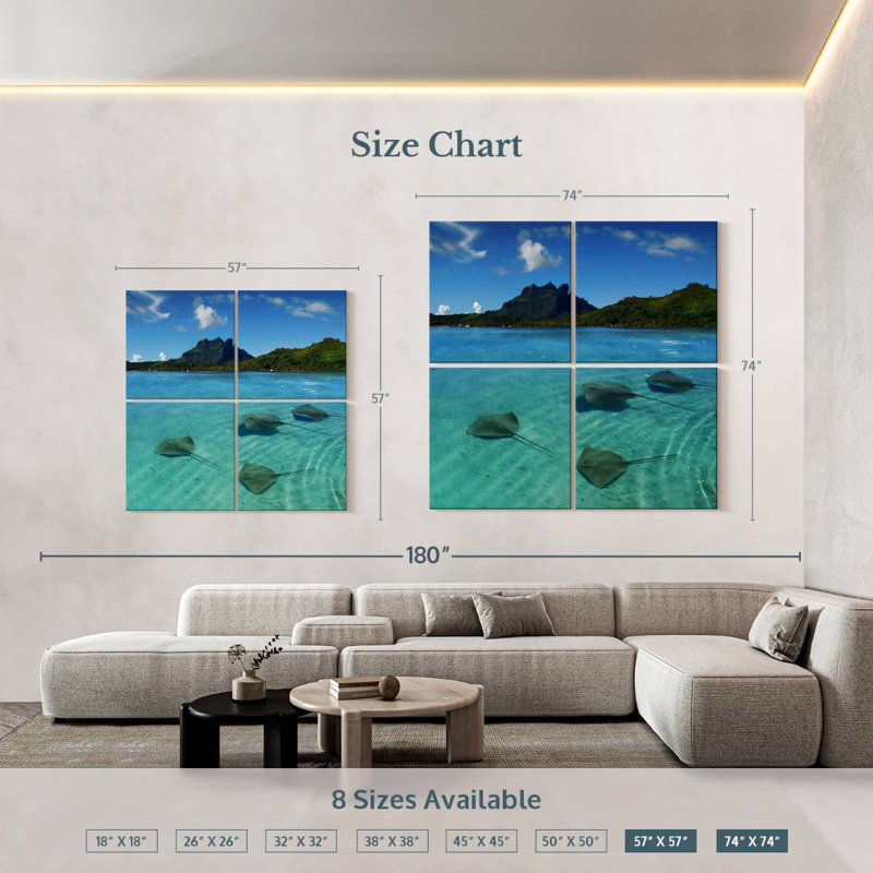Brampt Bora Bora Stingrays, 57" H x 57" W