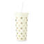 Tumbler with Straw, Gold Dots-849898299