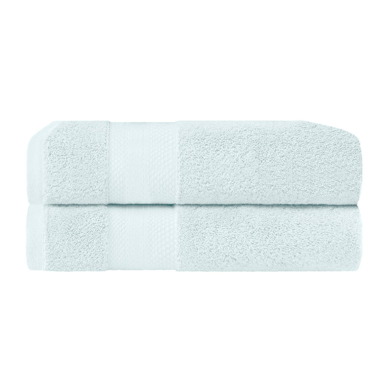 Finnian Plush Heavyweight, 100% Turkish Towel Collection, Dusty Aqua, Bath Towels - 2 Pack