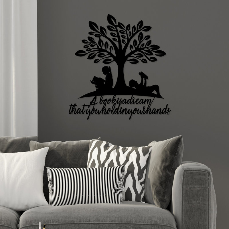 Decorative Metal Wall Accessory, Black, 32.3 x 33.5 inches | 100% Metal Construction, Thickness: 0.06 inches | Lightweight at 1.9 lbs, Perfect for Home Decor, Modern Design, Easy to Hang