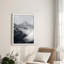 Noir et blanc, forêt de montagne, horizon nuageux, nature, petit décor, œuvre d'art moderne-101376614-101376612