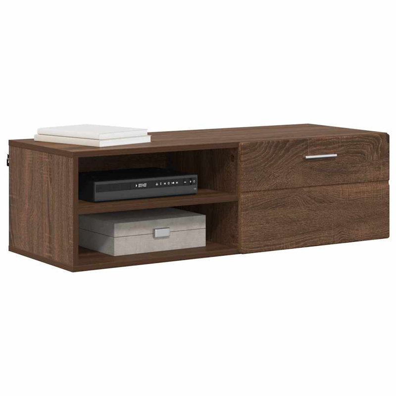 Unfinished TV Stand for TVs up to 42", Brown Oak