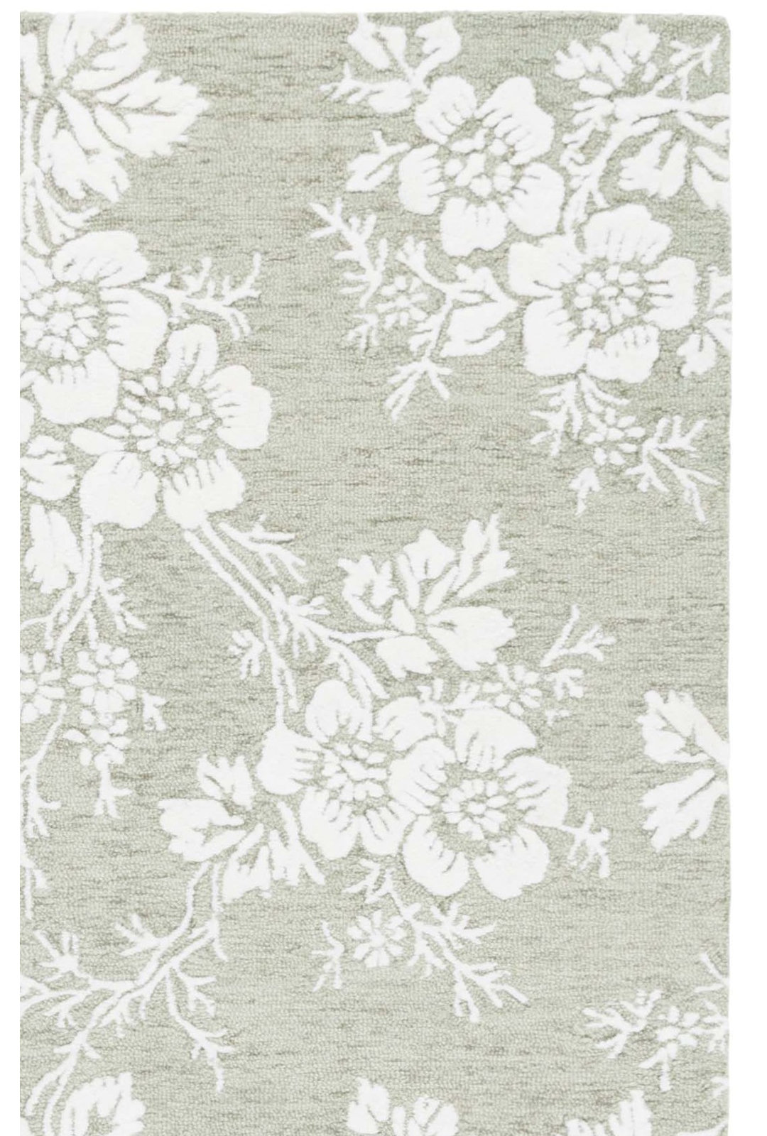Hand-Tufted Wool Floral Rug, Rectangle 4' x 6'
