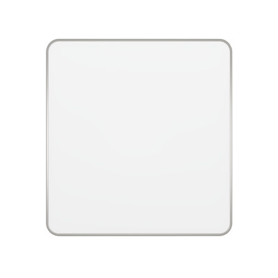 Hudson 34 in. W x 36 in. H Metal Framed Radius Edge Bathroom Vanity Mirror in Brushed Nickel
