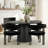 Carlen 4-Person Round Velvet Dining Set-104562066