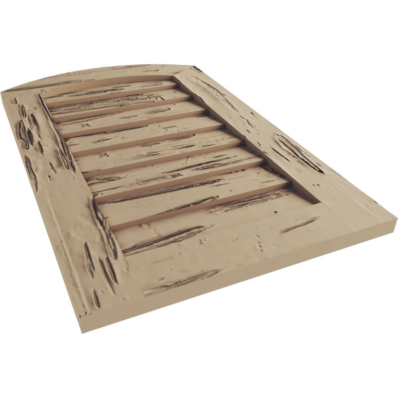 Évent à pignon Timberthane non fonctionnel en similibois de couleur arche, brun clair apprêté, H 1 po x l 22 po x L 33 po