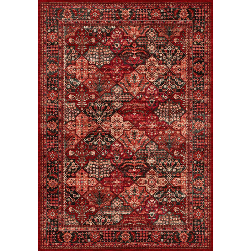 Tapis fait à la main 2 pi x 3 pi avec motif de panneau pour la décoration intérieure