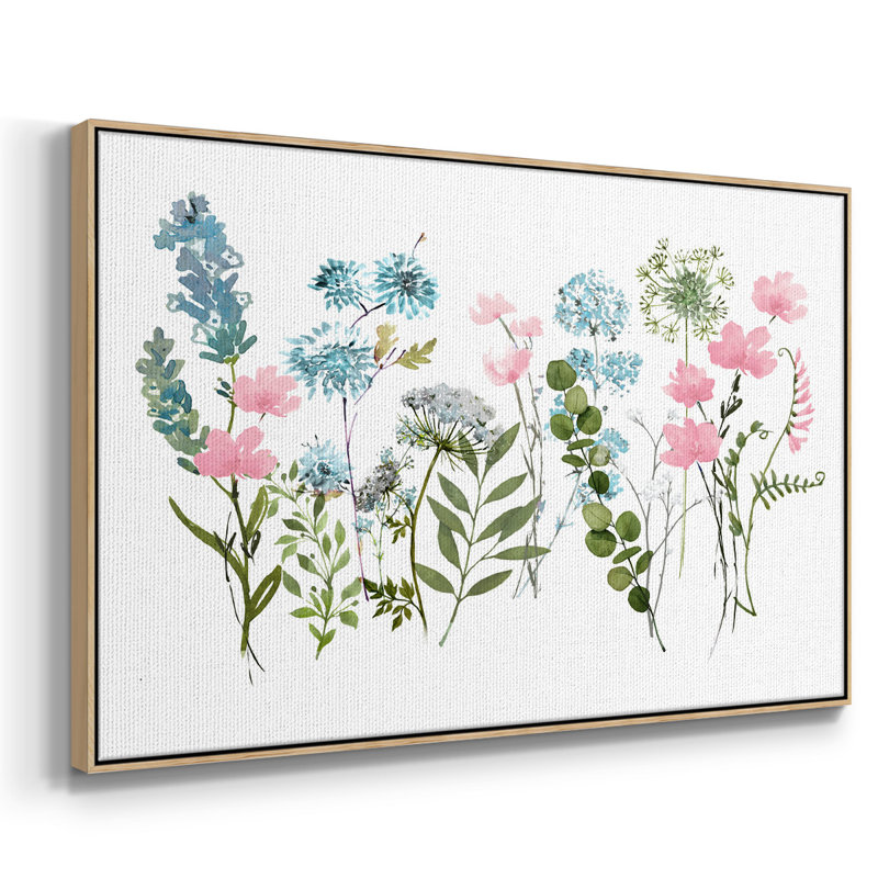 " Spring Meadow ", 27" H x 41" W x 2" D, Natural Wood Framed
