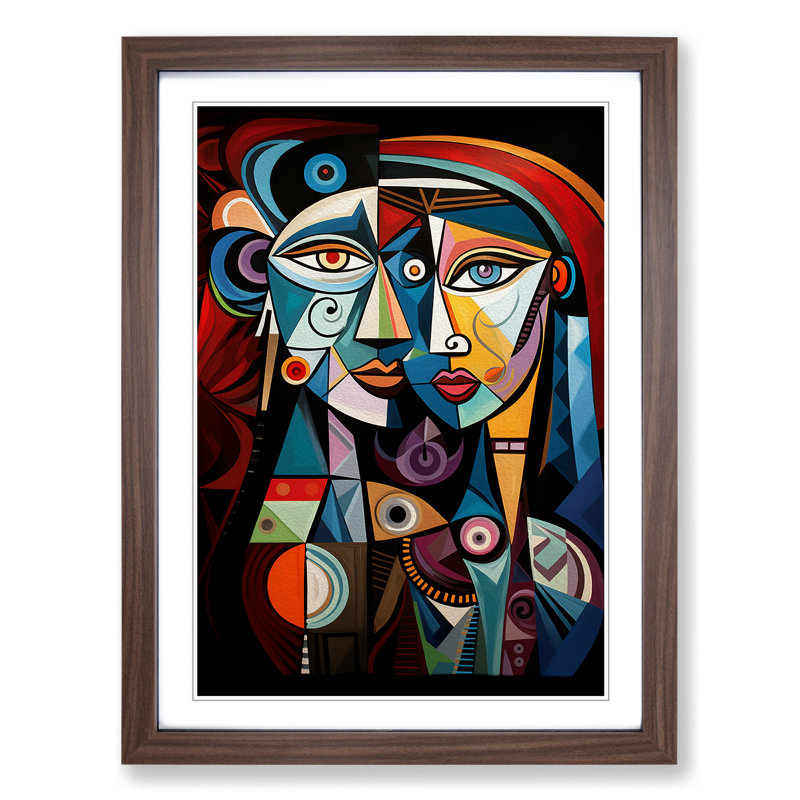 Pablo Picasso Modern No.2 - Framed Print, 64cm H x 46cm W, Walnut Framed