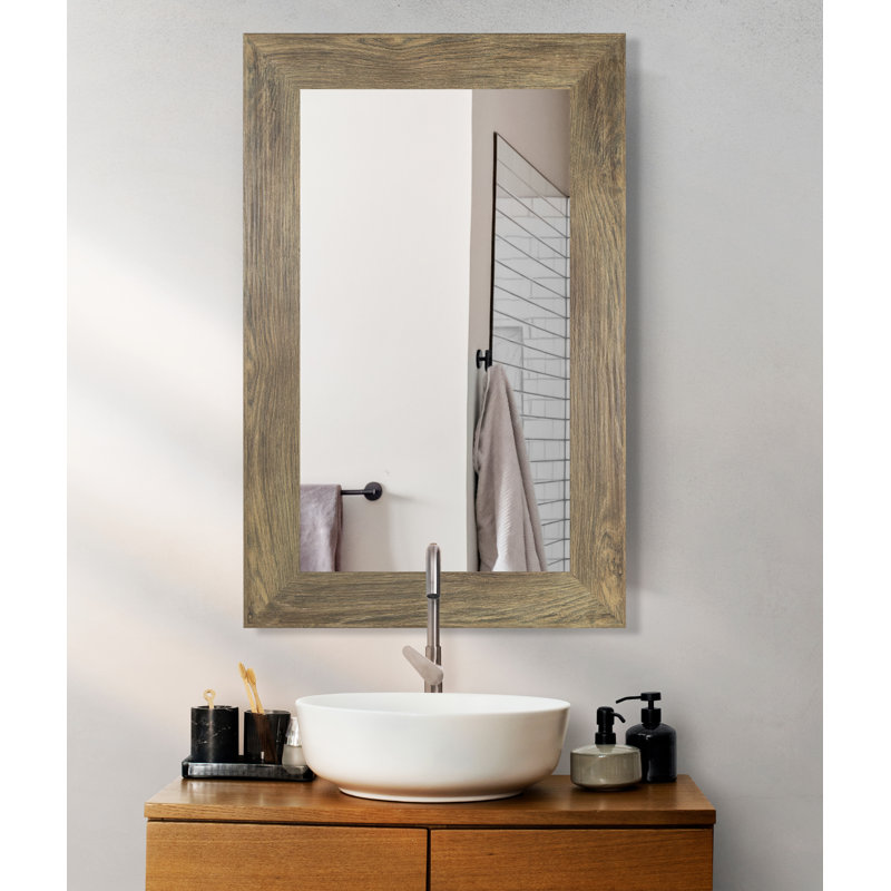 Engineered Wood Flat Mirror, 33" x 36"