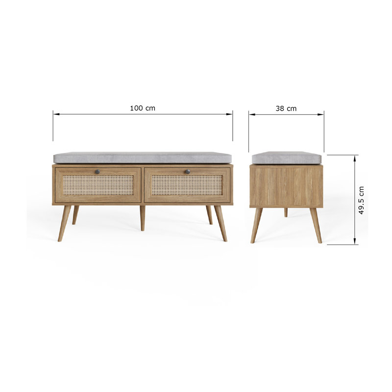 Tempa 4 Pair Shoe Storage Bench