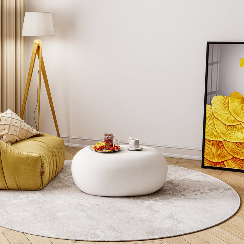 Table basse en béton 27,95 po Pruitt, Blanc