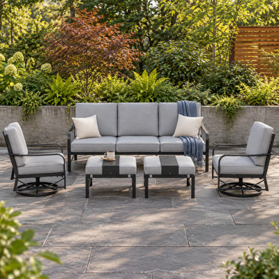 Vanwagenen 5-Person Patio Conversation Set With Cushion