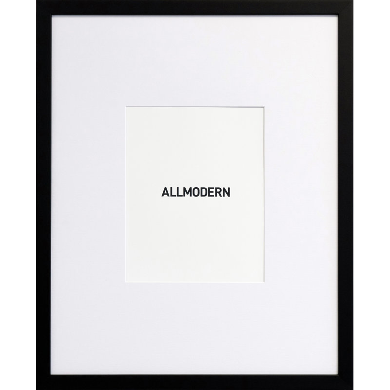 Capullo Wood Matte Picture Frame with Mat, 24" x 36", 20" x 30", Black