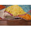 Tapis marocain multicolore à motif treillis coloré 3 x 5
