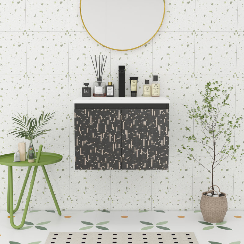 Meuble-lavabo mural Minimalist Design, 24"