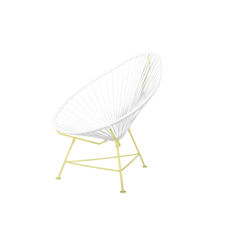 Chaise de jardin, Blanc / jaune