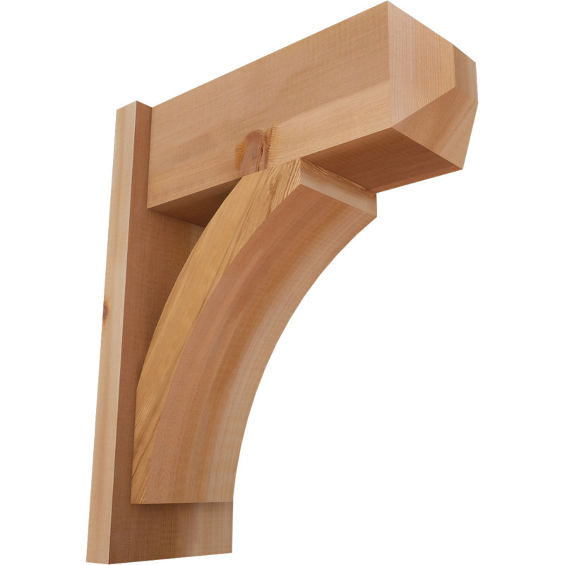 Thorton Craftsman Rustic Wood Outlooker, 18" D x 22" H, 7 1/2" W Western Red Cedar (Smooth)