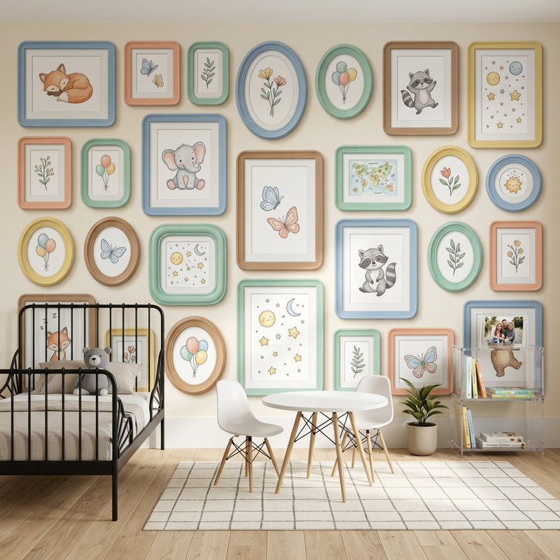 Papier peint carte du monde chambre d'enfant, Texturé non collé, 140 po x 108 po