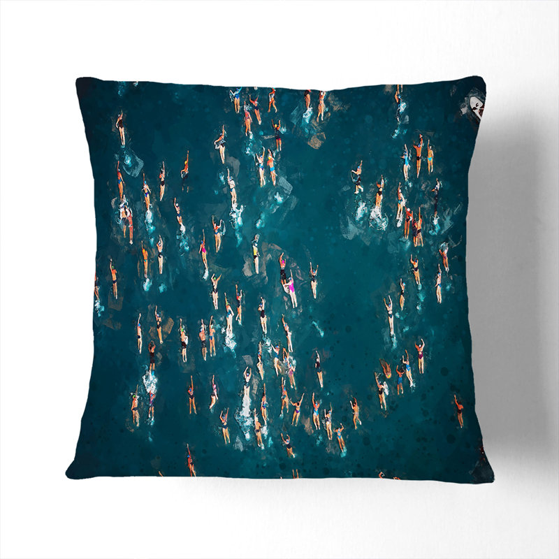Square Cushion, Stone, 40cm H x 40cm W x 15cm D