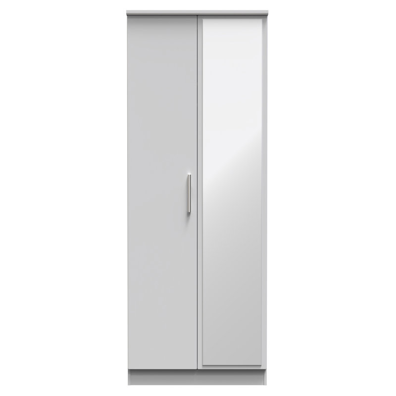 Borgeson Manufactured Wood Wardrobe, Grey Matt