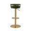 Upholstered Adjustable Height Counter Stool with Metal Frame-104248585
