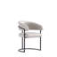 Chaise rembourrée en cuir gris clair Augusta-100919012
