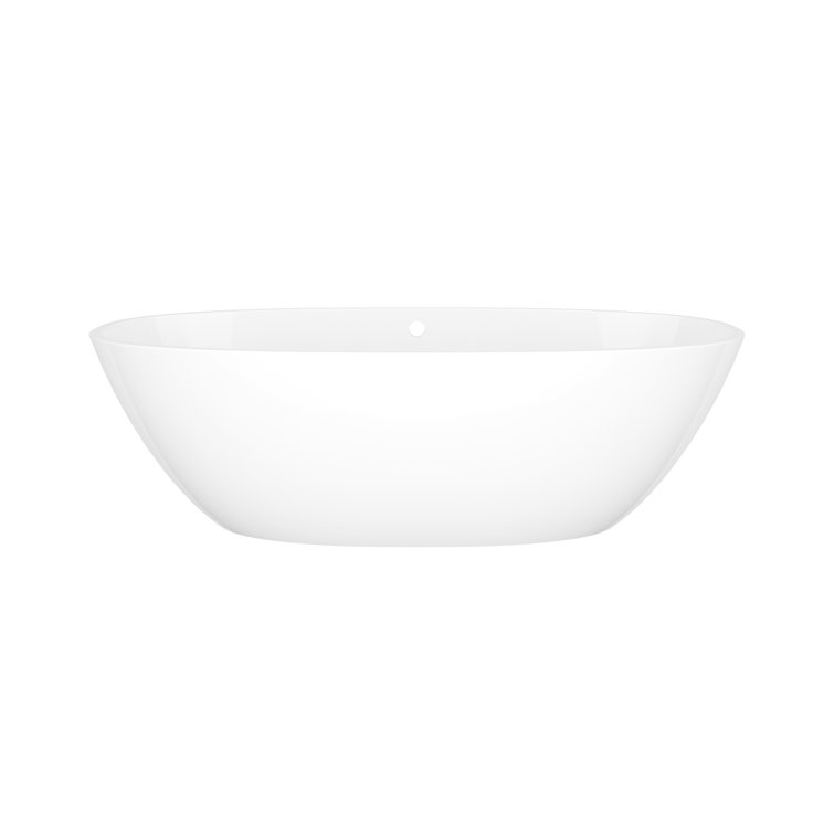 Terrassa 67" x 31-1/4" Freestanding Soaking Bathtub in Volcanic Limestone with Overflow Hole