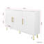 Buffet décoratif blanc 55,12 "avec grand rangement à 3 portes