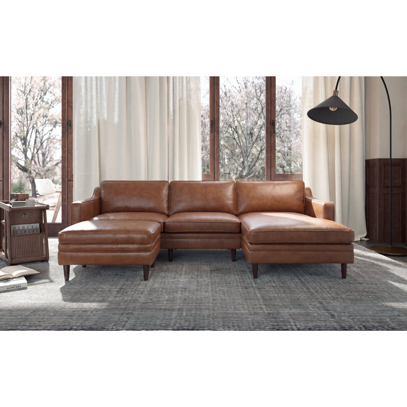 Canapé modulaire en cuir 3 pièces Ashtabula
