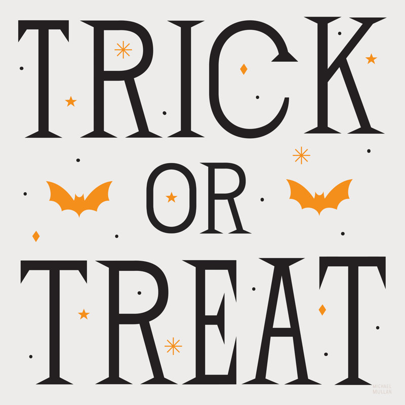 Festive Fright Trick Or régal II, H 12 po x l 12 po, Non, Toile tendue