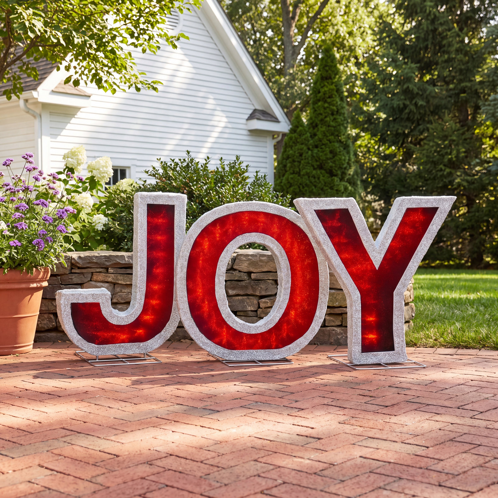 18" Lighted Joy Outdoor Sign